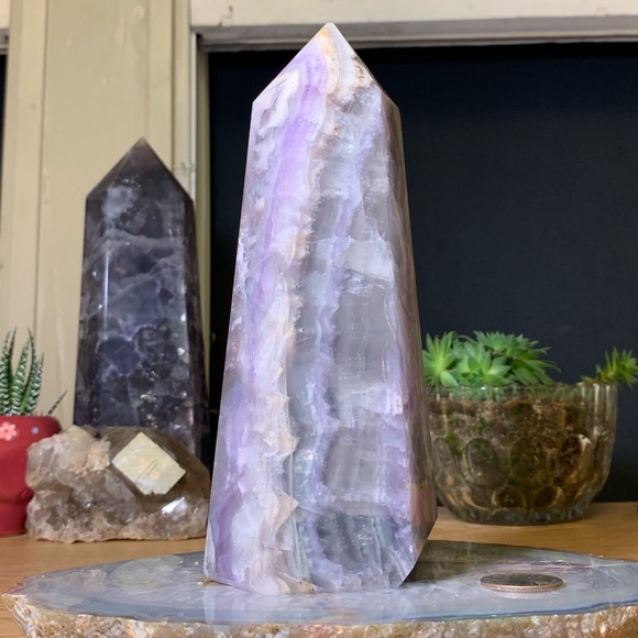 SOLD🔴🔴🔴3 Lb Fluorite Tower - Picture 2 of 6